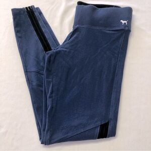 Victoria's Secret PINK Yoga Athletic Blue & Black Leggings